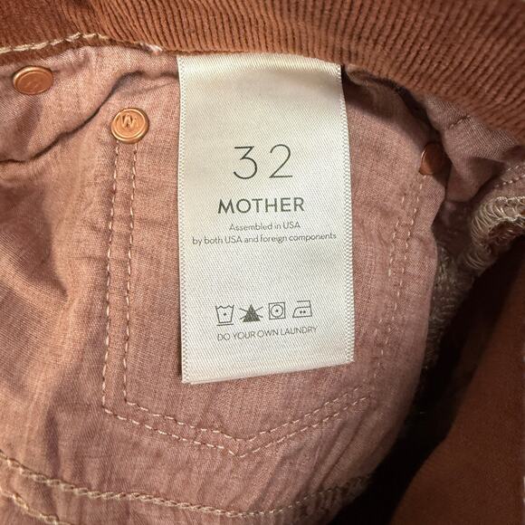 MOTHER The Tomcat Ankle Straight Leg Corduroy Pants Size 32 Hopscotch Brown - Picture 7 of 9